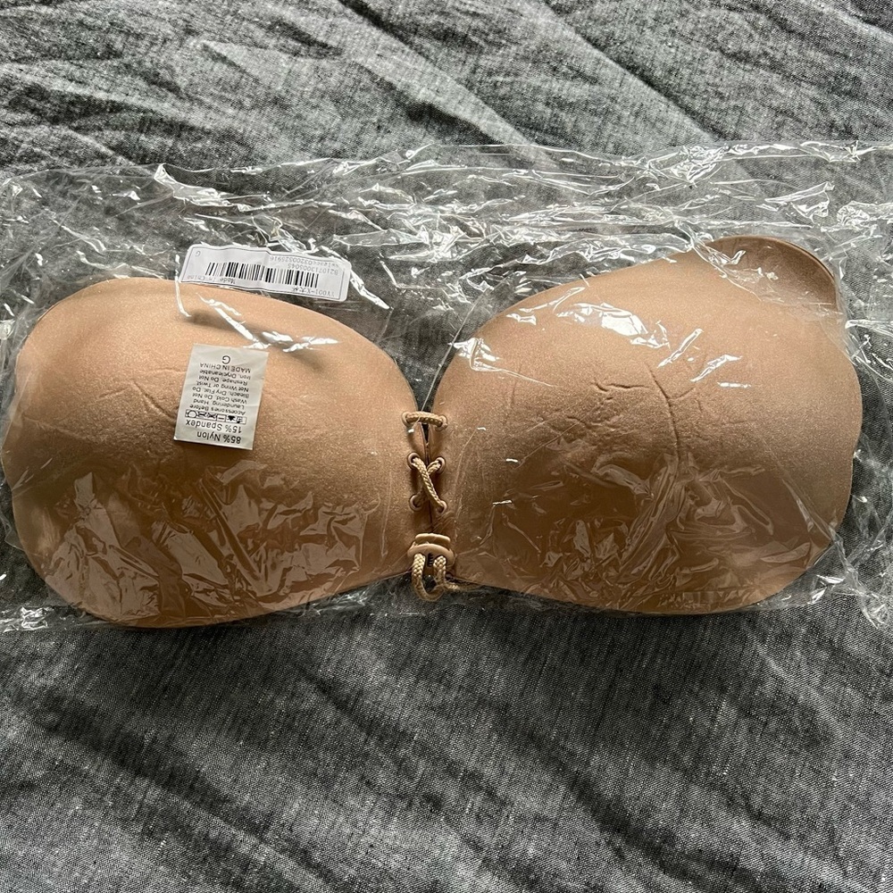 Shein Lace Up Self Adhesive Bra Size G NWT